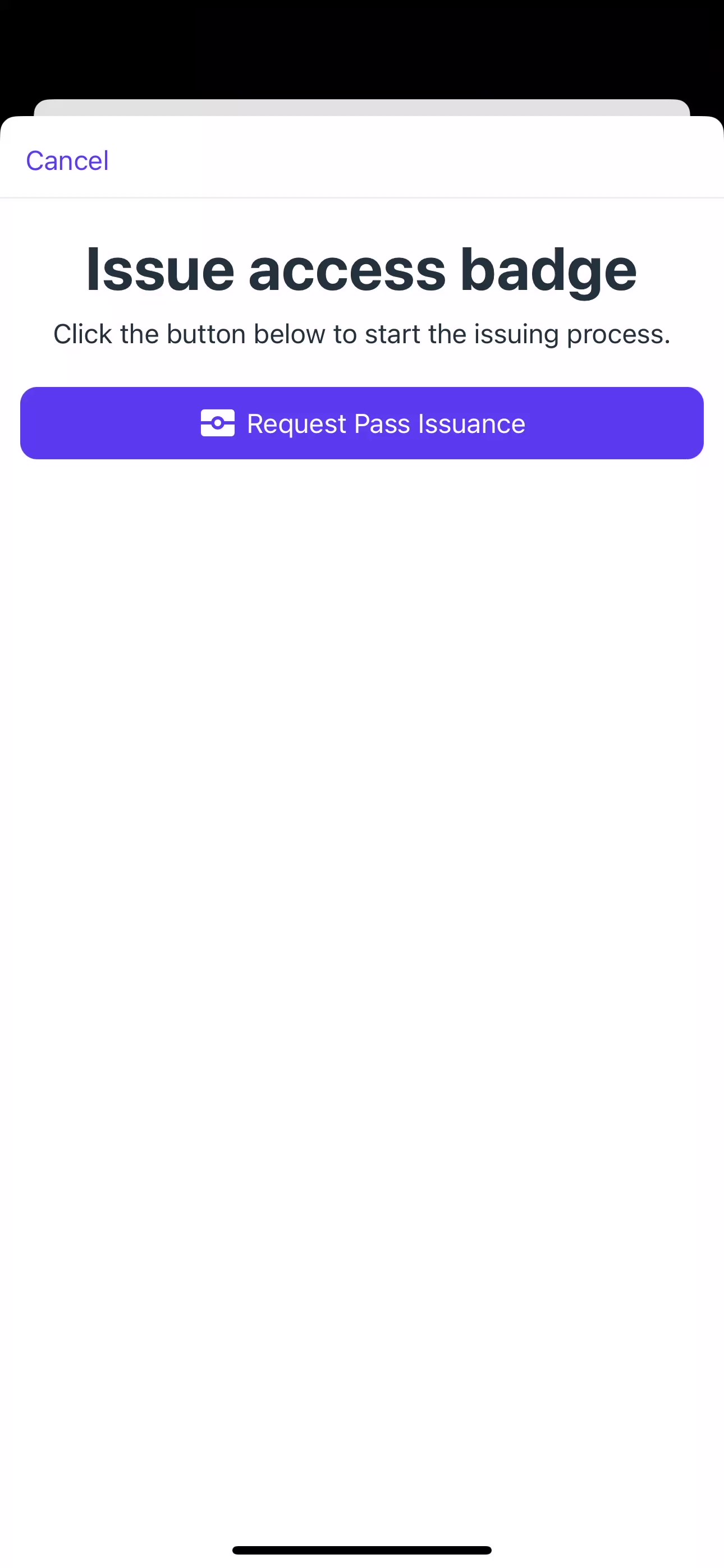 Perform pass issuance request